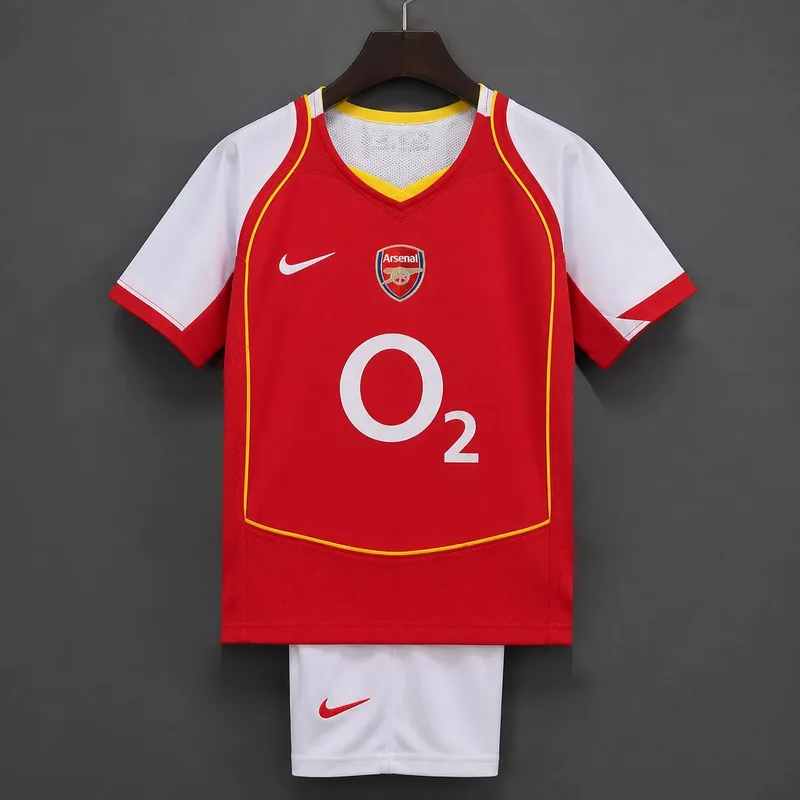 Retro Kids 04/05 Arsenal Home Jersey Kit - Kids - Free Personalisation Kit