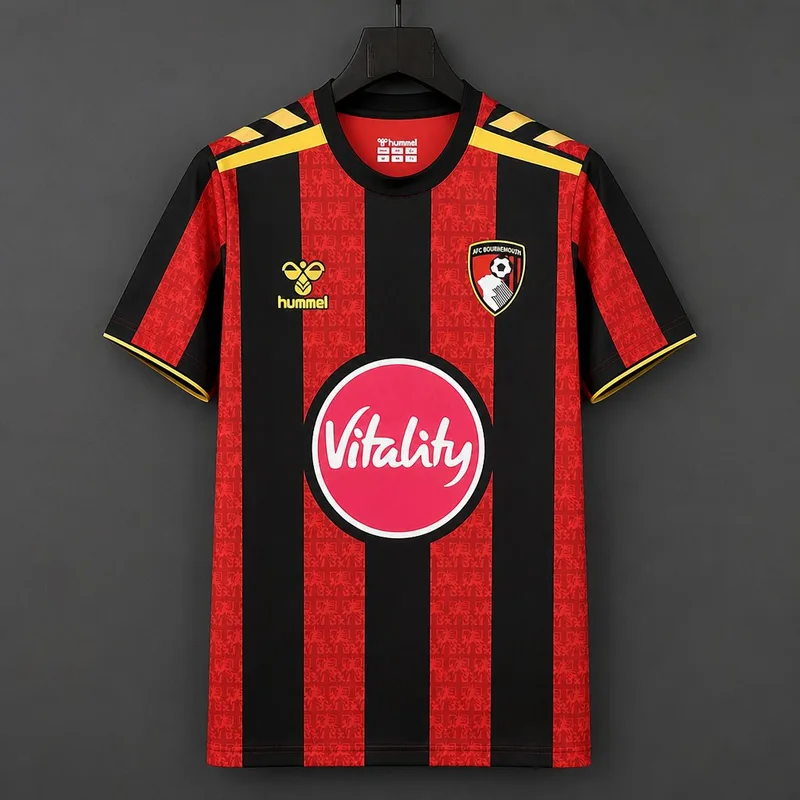 26/27 Bournemouth Home Red & Black Stripes Jersey