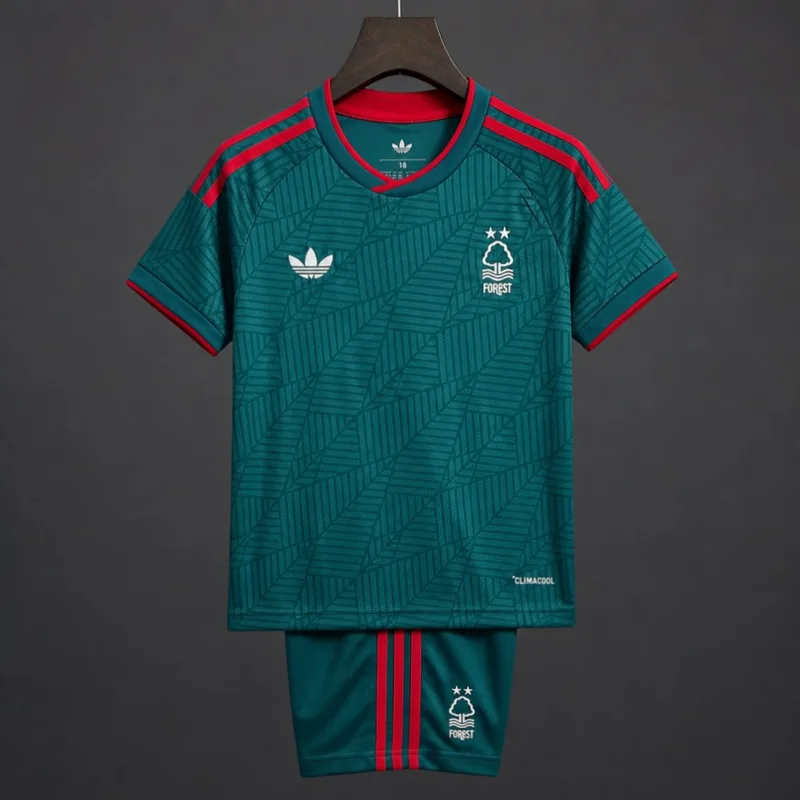 26/27 Kids Nottingham Forest Away Teal Kits Jersey - Kids - Free Personalisation + Patches!