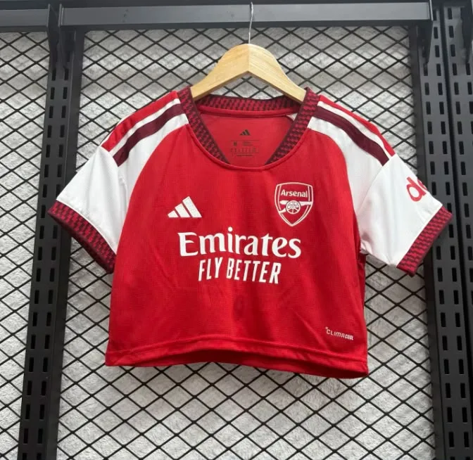 Arsenal Women's Home Shirts Crop Top 26/27 Season - FREE PERSONALIZED