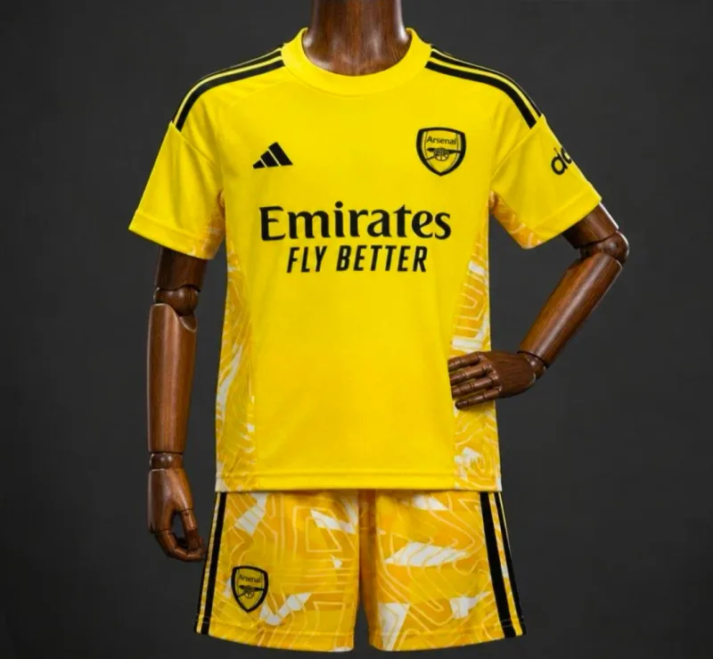 Arsenal Yellow Goalkeeper Kit 26/27 - Kids - Free Personalisation + Patches!