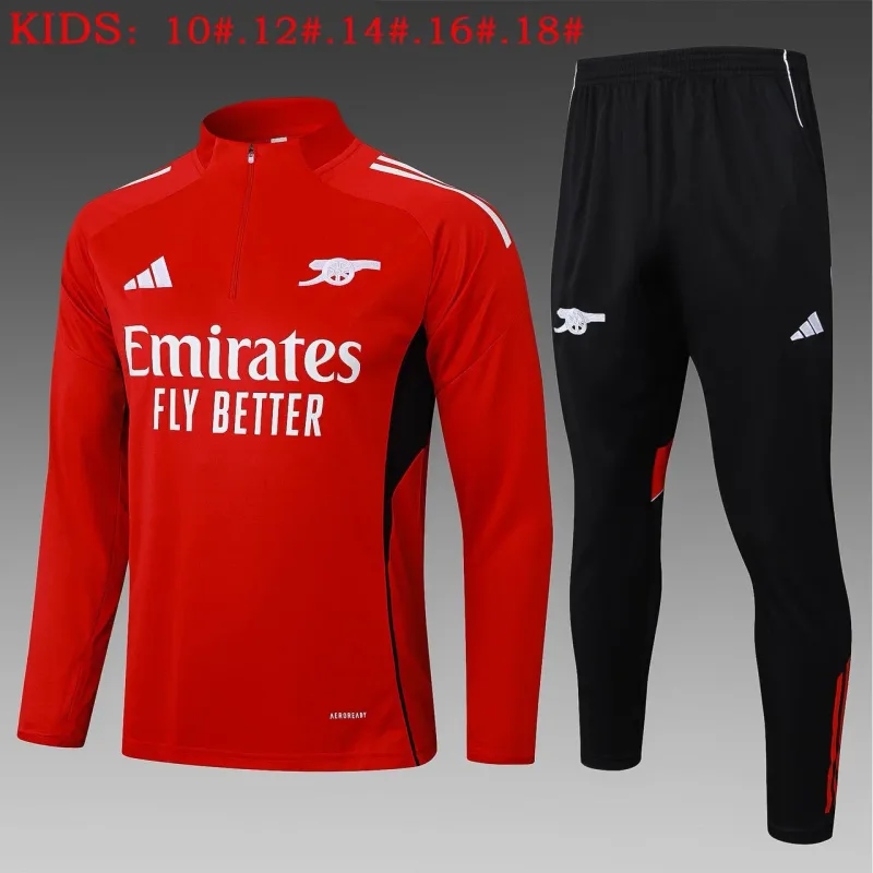 Arsenal Black/Red Tracksuit - Kids and