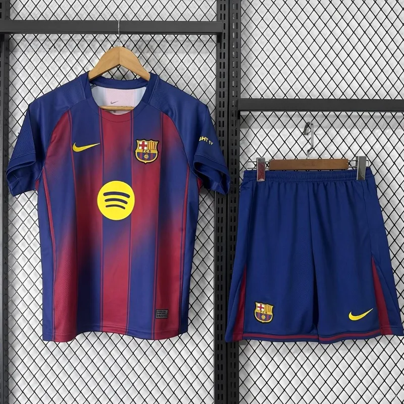 Barcelona Home Kit 25/26 - Kids - Free Personalisation + Patches!