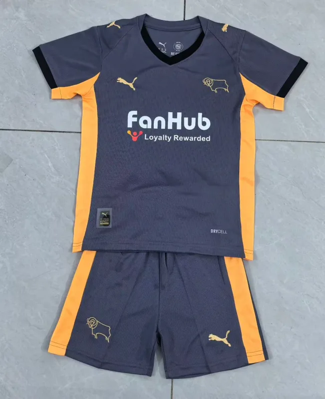 Derby County Away Kit 25/26 - Kids - Free Personalisation + Patches!