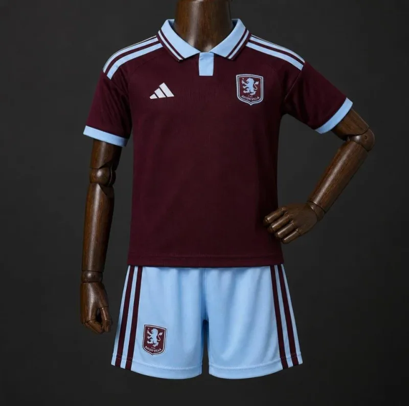 Aston Villa Home Kit 26/27 - Kids - Free Personalisation + Patches!