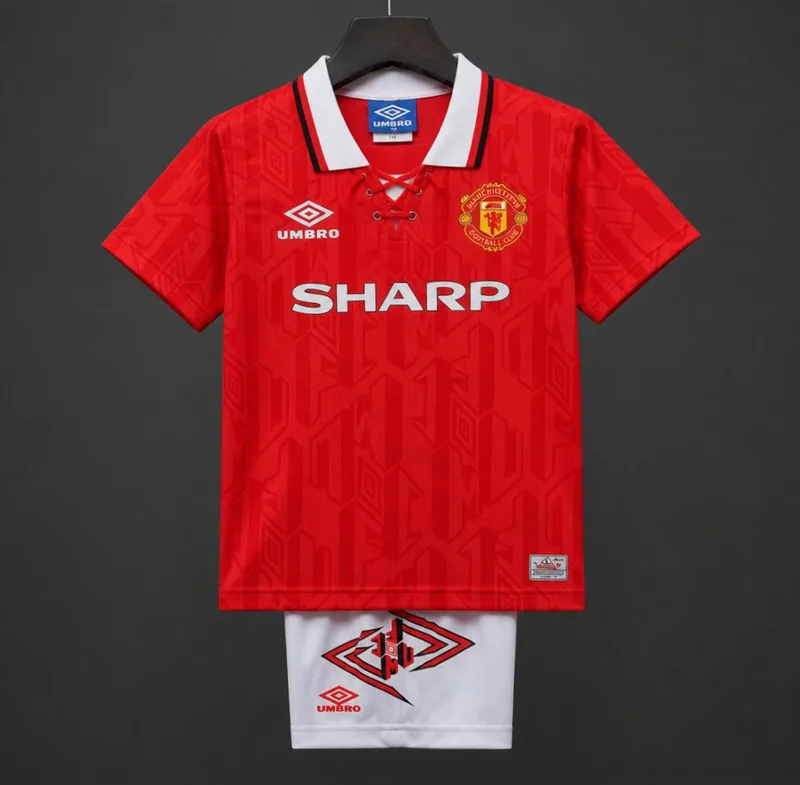 Retro Kids 92/94 Manchester United Red Home Jersey