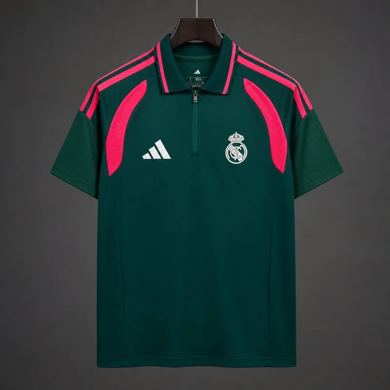 26/27 Real Madrid Training Dark Green Polo Jersey