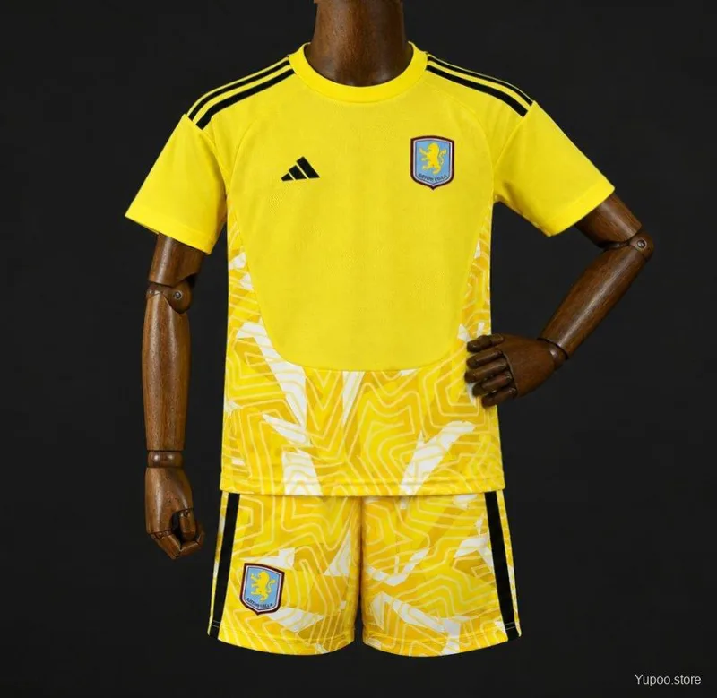26/27 Kids Aston Villa Goalkeeper Jersey kit - Kids - Free Personalisation + Patches!