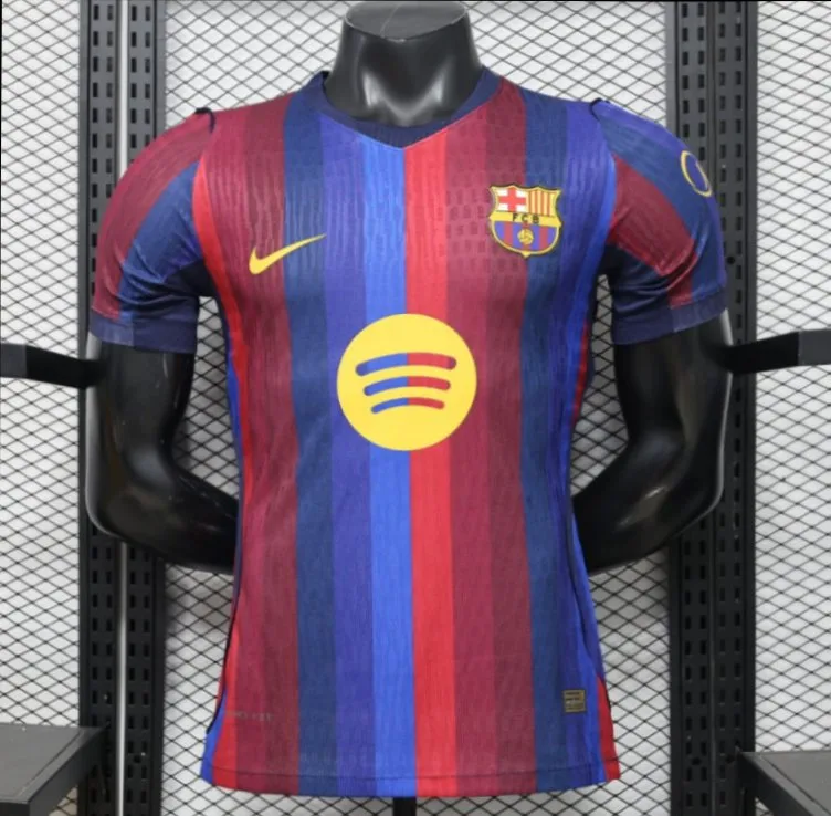 26/27 FC Barcelona Deep Blue & Red Stripe Home Jersey Skin Fit - Adults - Free Personalisation + Patches!