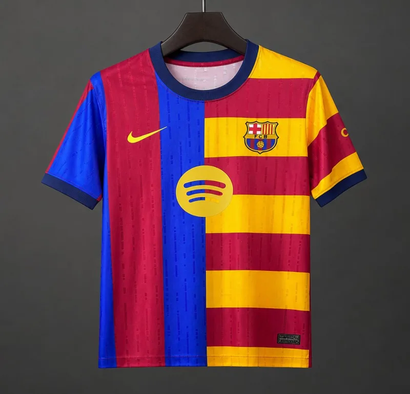Copy of 26/27 Barcelona Special Edition Pre-Match Senyera Mashup Jersey - Adults - Free Personalisation + Patches!