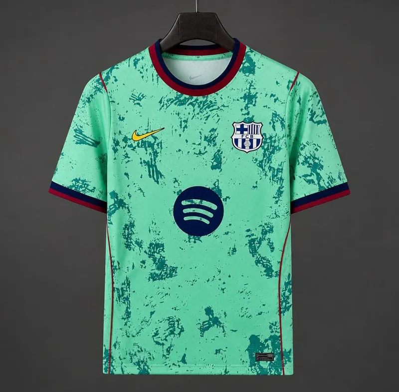 26/27 Barcelona Green Special Edition Jersey - Adults - Free Personalisation + Patches!