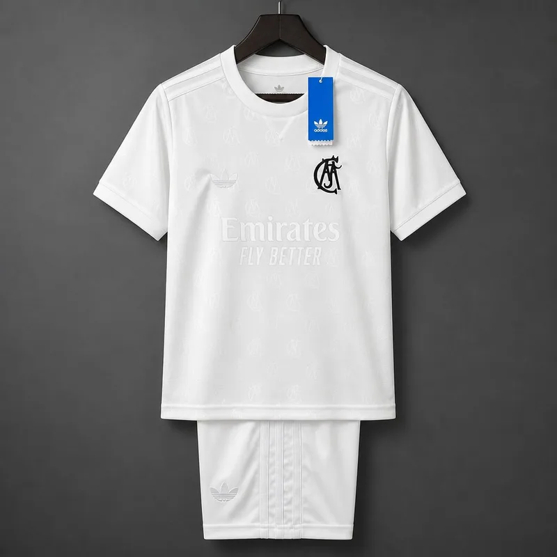 26/27 Kids Real Madrid 125 Years Anniversary Jersey Kit - Kids - Free Personalisation + Patches!