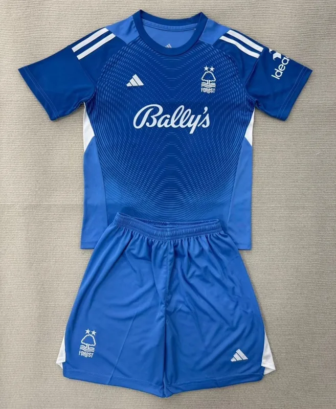 Nottingham Forest Blue Goalkeeper Kit 25/26 - Kids - Free Personalisation + Patches!
