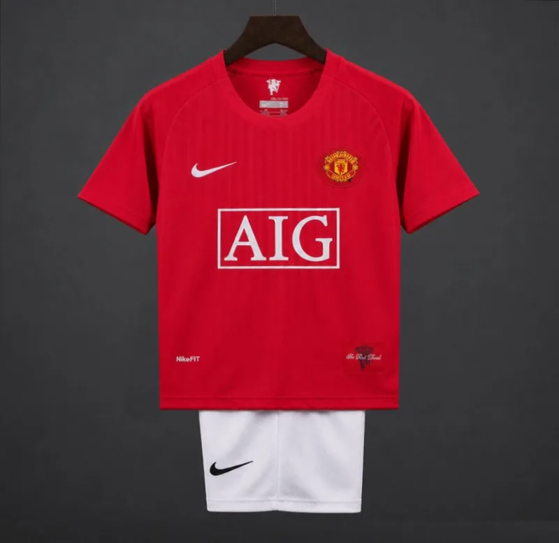 Retro Kids 07/08 Manchester United Home Jersey