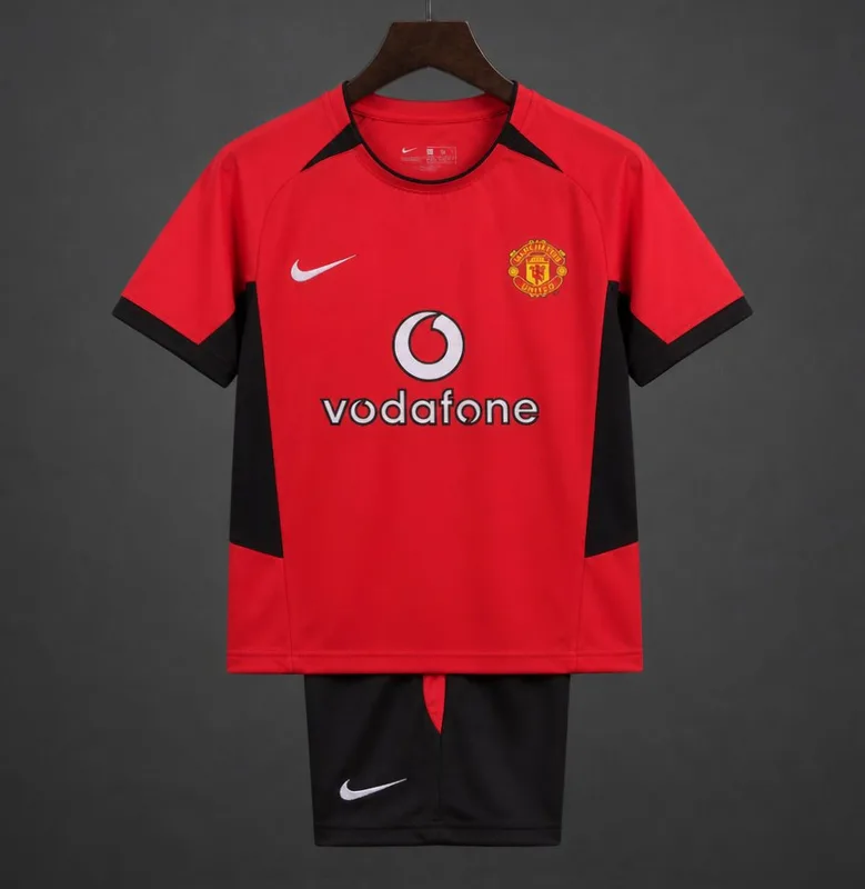 Retro Kids 02/04 Manchester United Home Jersey