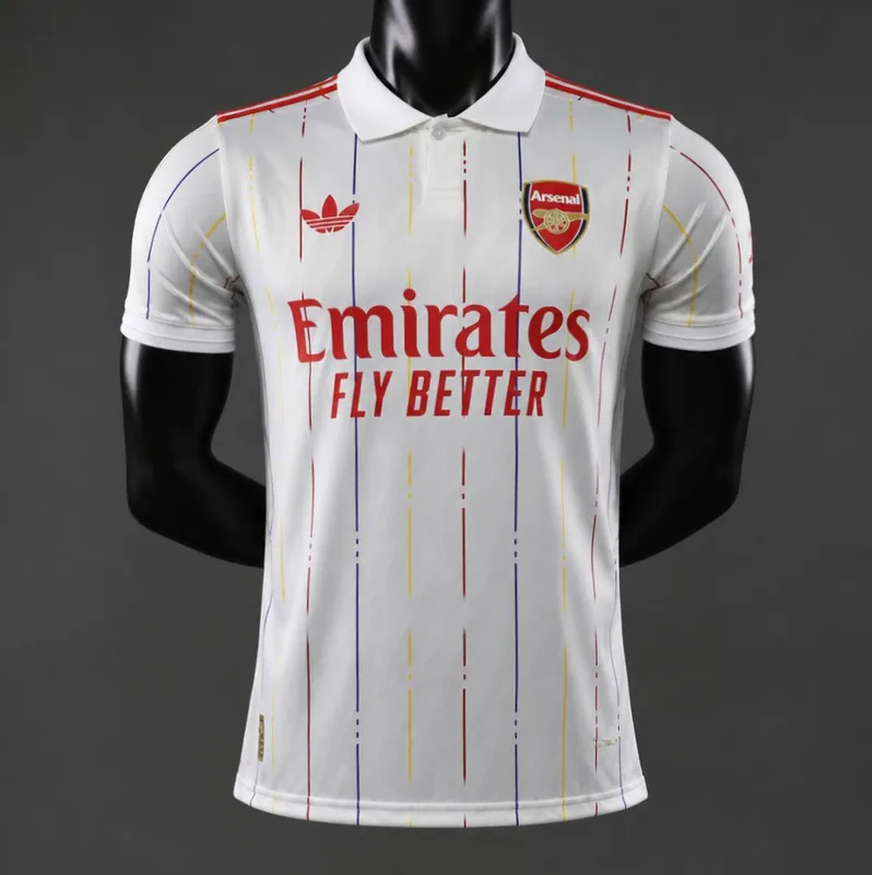 26/27 Arsenal White Stripe Pre-Match Jersey Skin Fit