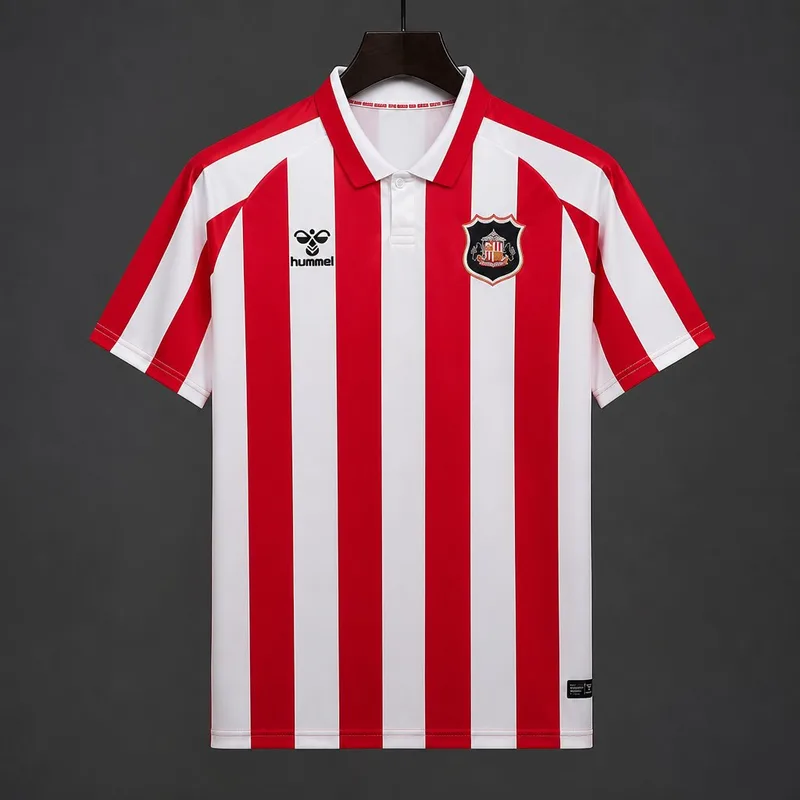 26/27 Sunderland AFC Red & White Stripes Home Jersey
