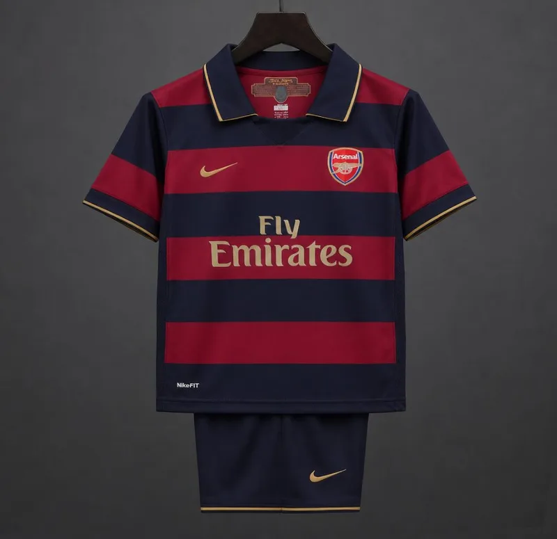 Retro Kids 07/08 Arsenal Third Away Jersey Kit