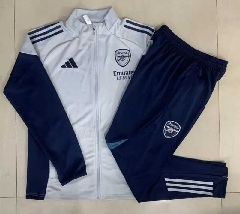 Arsenal White/Blue Tracksuit - Kids and
