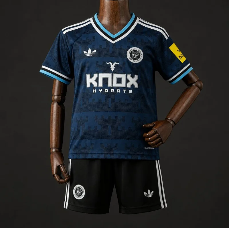26/27 Kids Newcastle United Away Navy Blue Jersey Kit - Kids - Free Personalisation + Patches!
