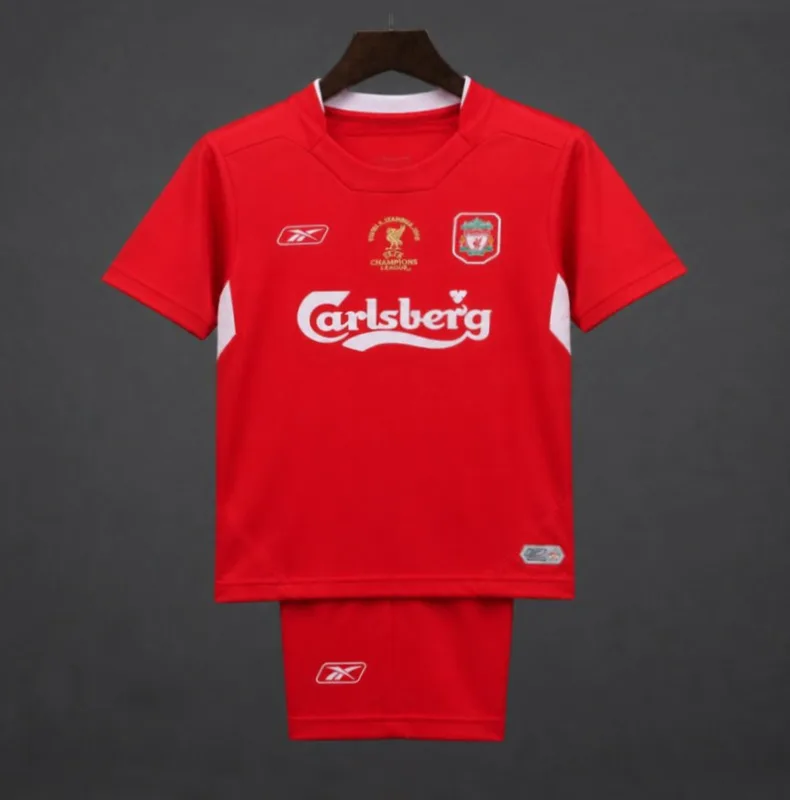 Retro Kids 04/05 Liverpool Home Istanbul Winner Version Jersey