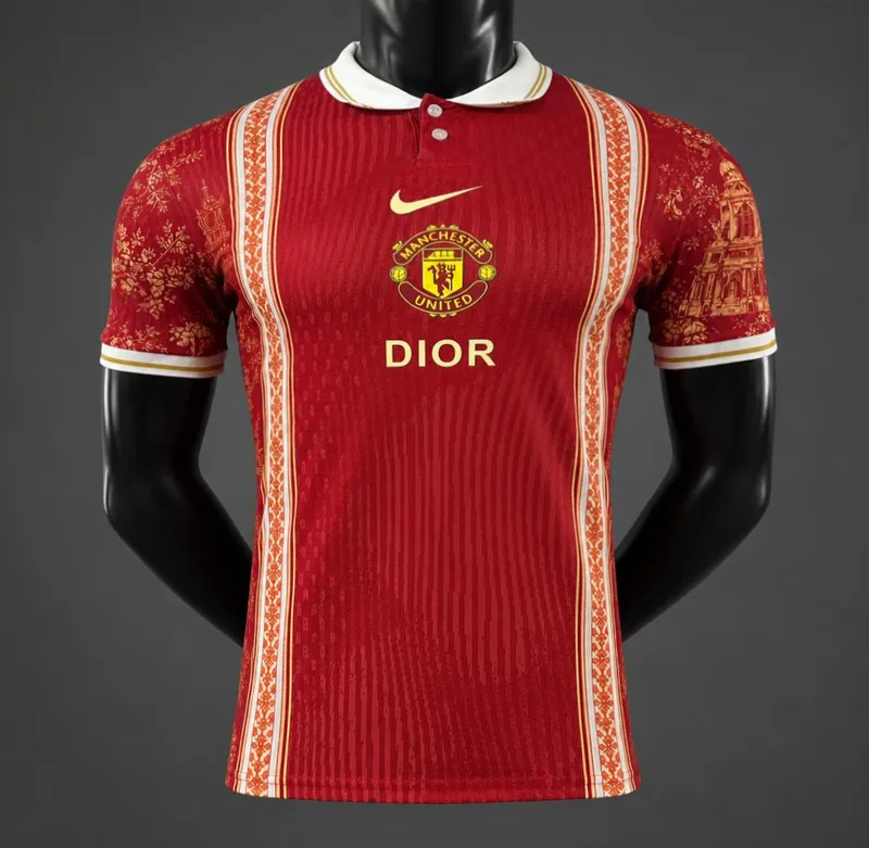 26/27 Manchester United x Nike x Dior Parisian Heritage Concept Polo Jersey Skin Fit