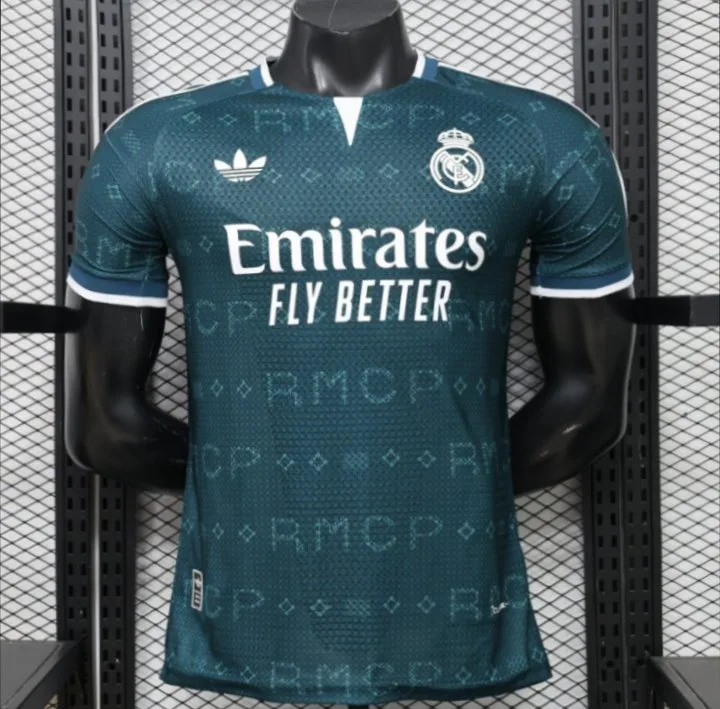 26/27 Real Madrid Away Teal Blue Jersey Skin Fit - Adults - Free Personalisation + Patches!