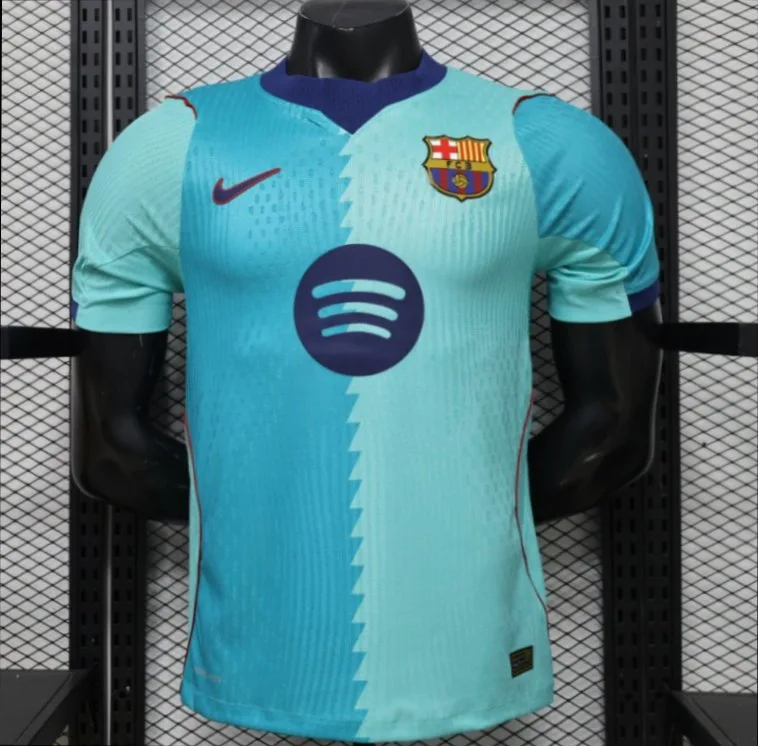 26/27 FC Barcelona Teal & Aqua Blue Third Jersey Skin Fit - Adults - Free Personalisation + Patches!