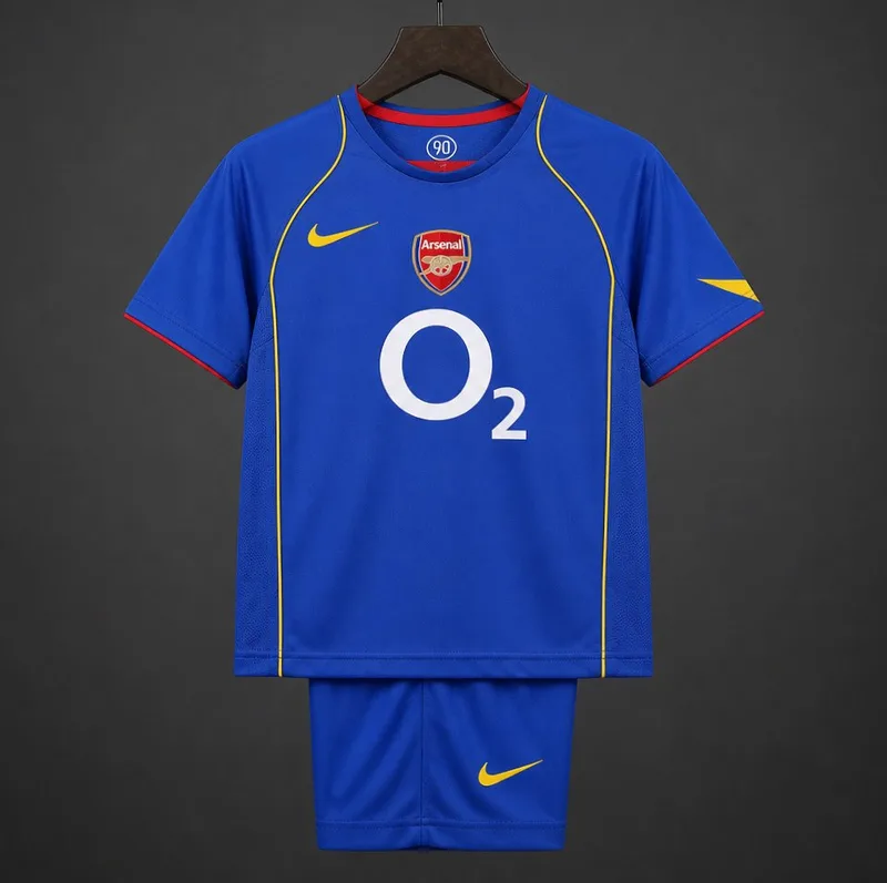 Retro Kids 04/05 Arsenal Away Jersey Kit - Kids - Free Personalisation Kit