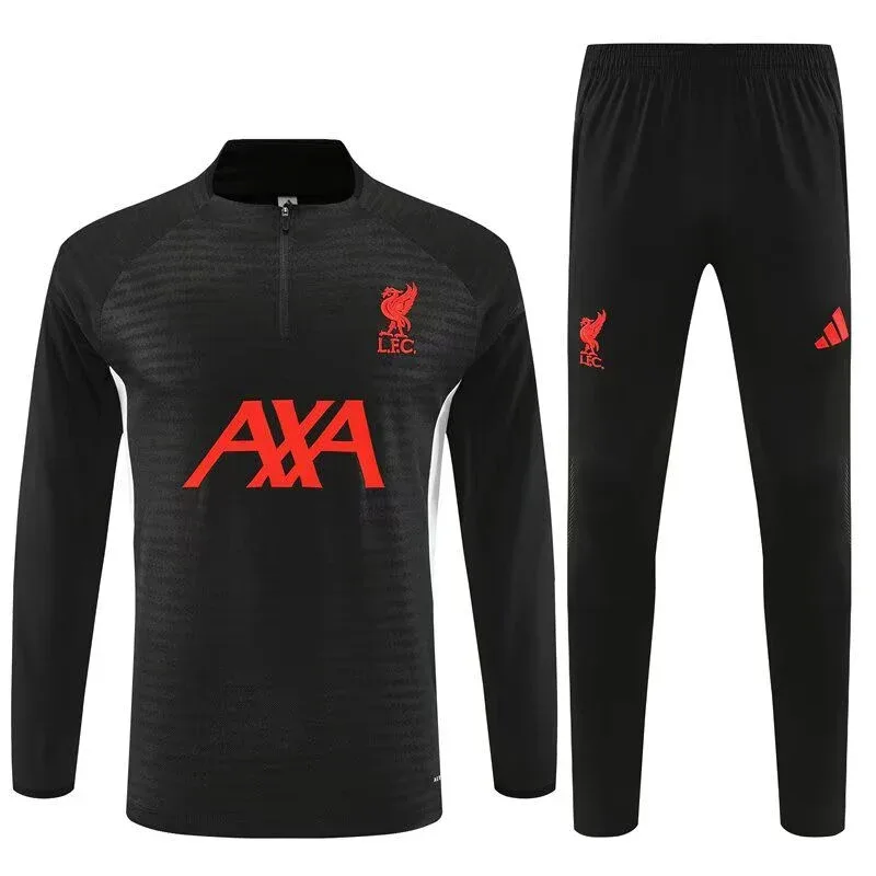 Liverpool Black Tracksuit - Kids and