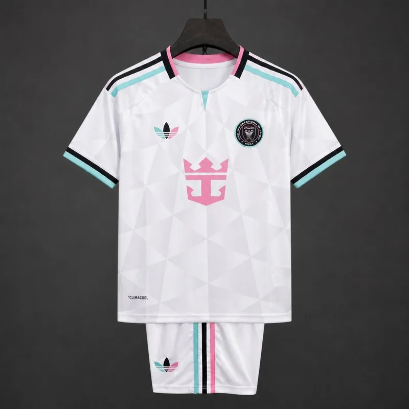 2026 Kids Kits Inter Miami Third White Jersey Kit - Kids - Free Personalisation + Patches!