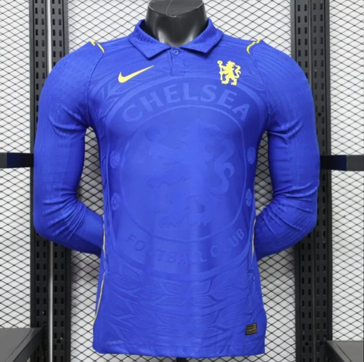 26/27 Chelsea FC Long Sleeve Royal Blue Polo Collar Home Jersey Skin Fit