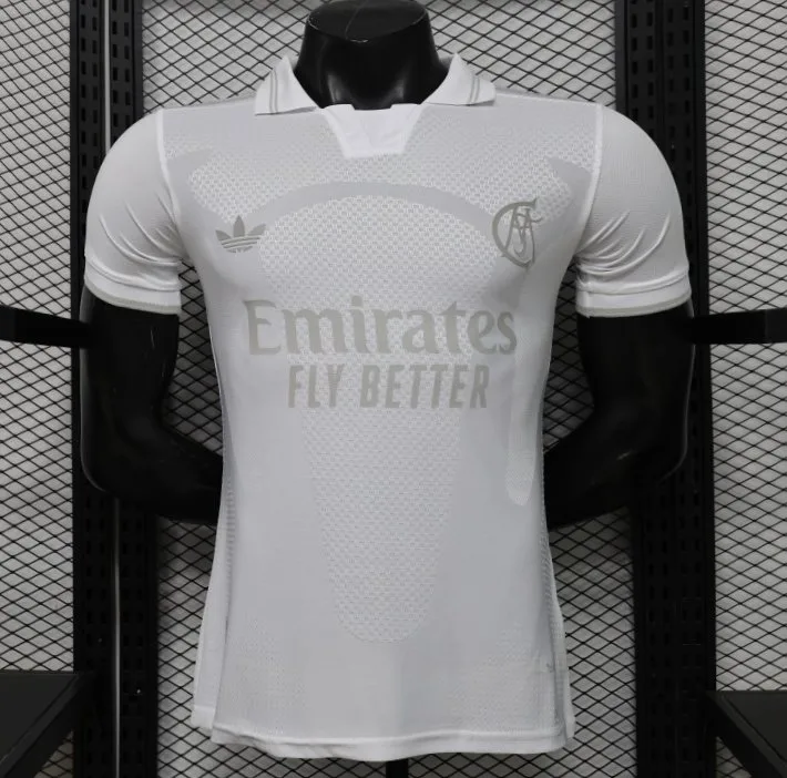 26/27 Real Madrid All-White Tonal 125th Anniversary Jersey Skin Fit - Adults - Free Personalisation + Patches!