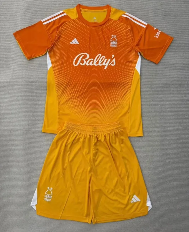 Nottingham Forest Orange Goalkeeper Kit 25/26 - Kids - Free Personalisation + Patches!
