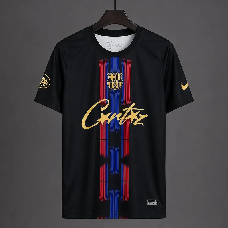 26/27 FC Barcelona Ed Sheeran × Spotify Special Edition Black Jersey - Adults - Free Personalisation + Patches!