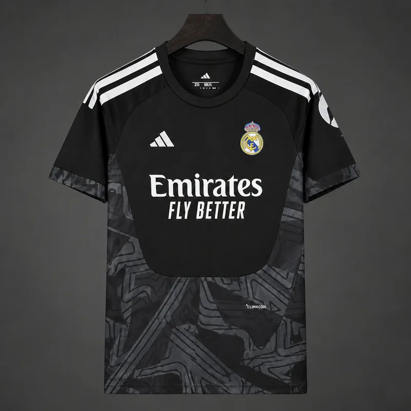 26/27 Real Madrid Goalkeeper Black Jersey - Adults - Free Personalisation + Patches!