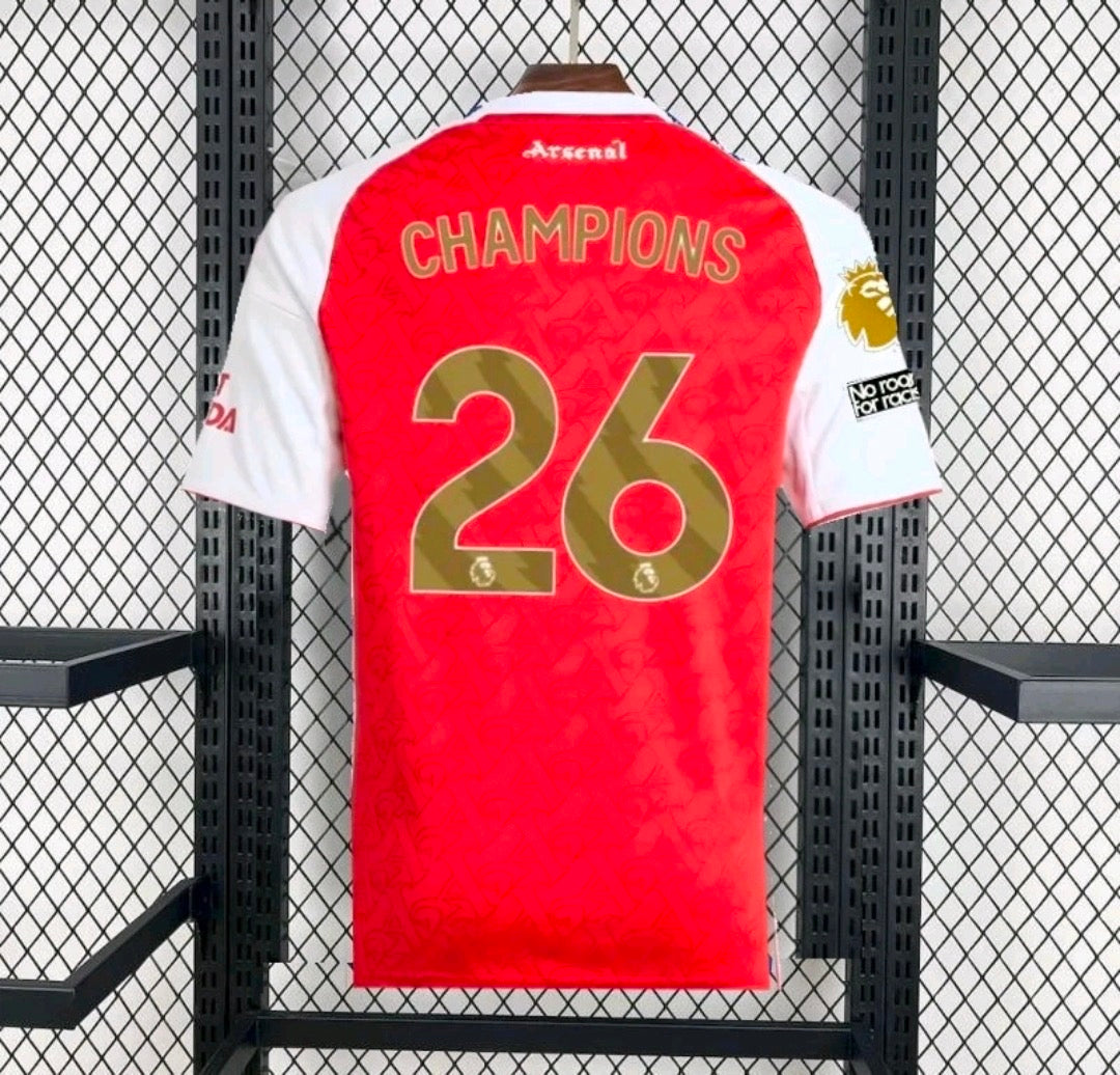 Arsenal 26 Champions Home Shirt - Adults - Free Personalisation!