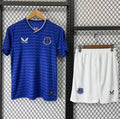 Everton Home Kit 25/26 Fan Version - Kids - Free Personalisation + Patches!