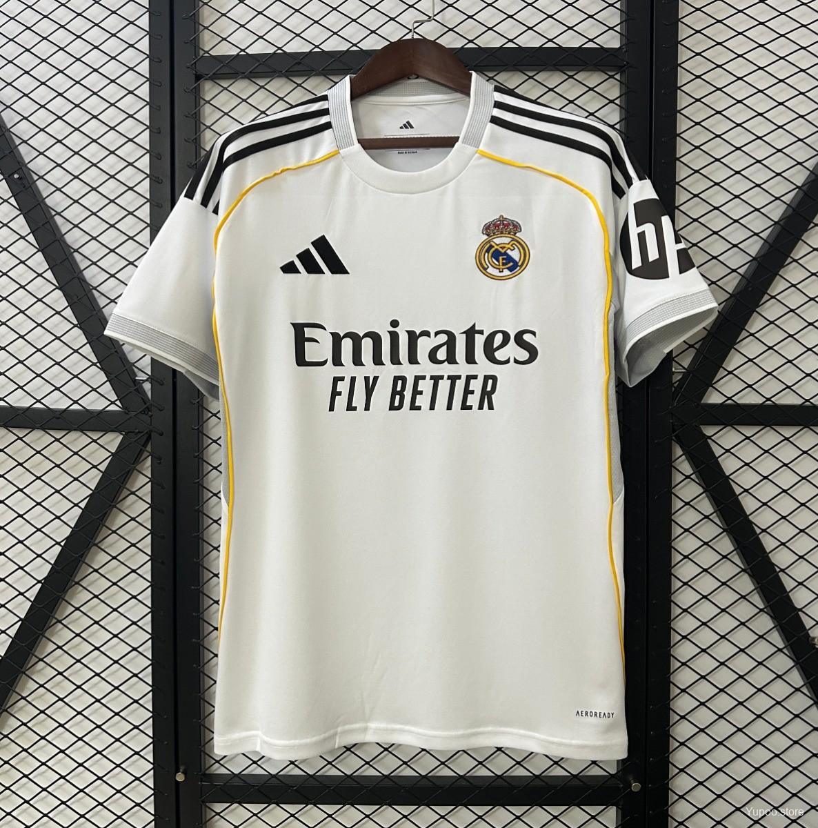 Real Madrid Home Shirt 25/26 Fan Version - Adults - Free Personalisation!