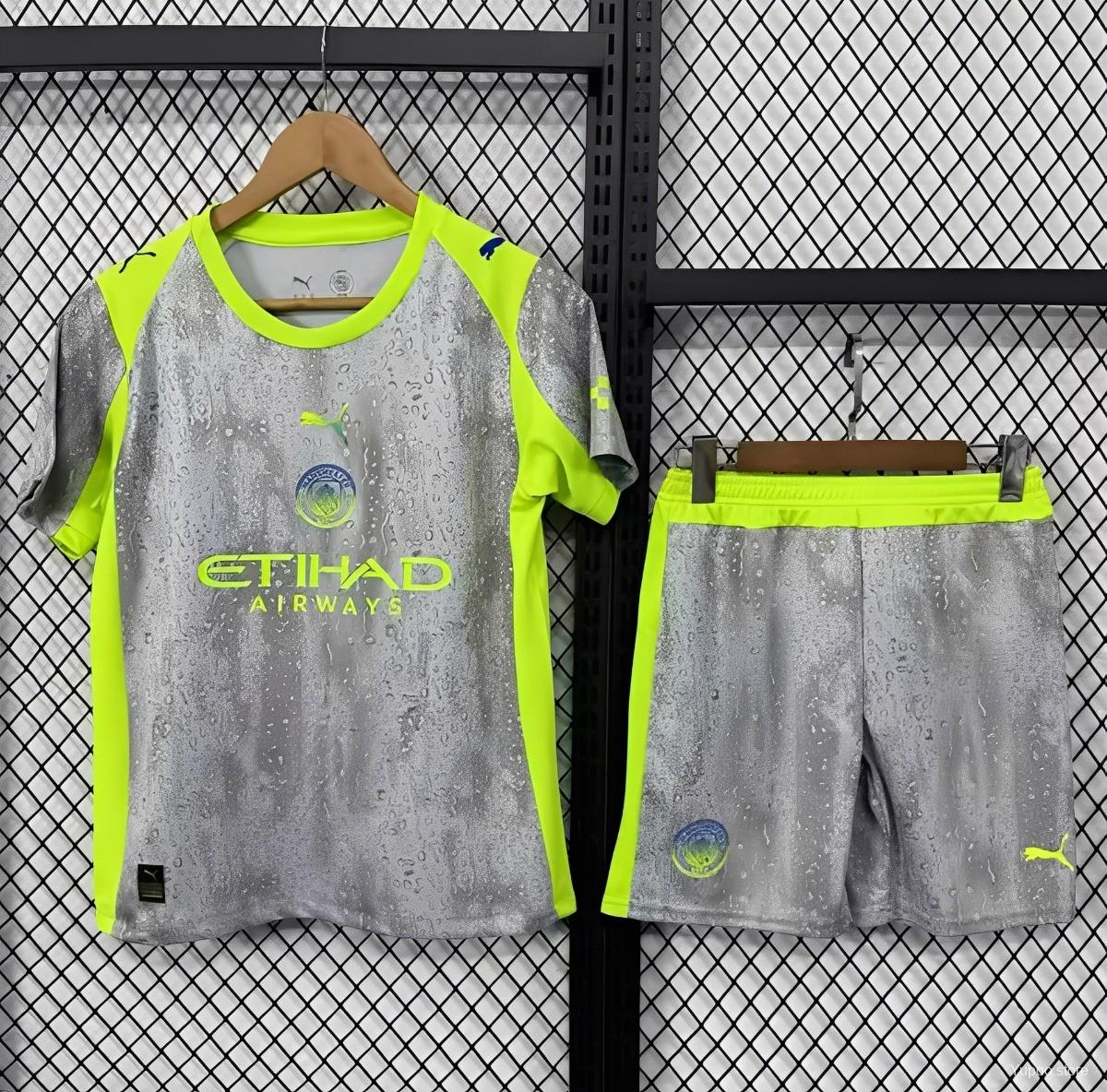 Manchester City Third Kit 25/26 Fan Edition - Kids - Free Personalisation + Patches!