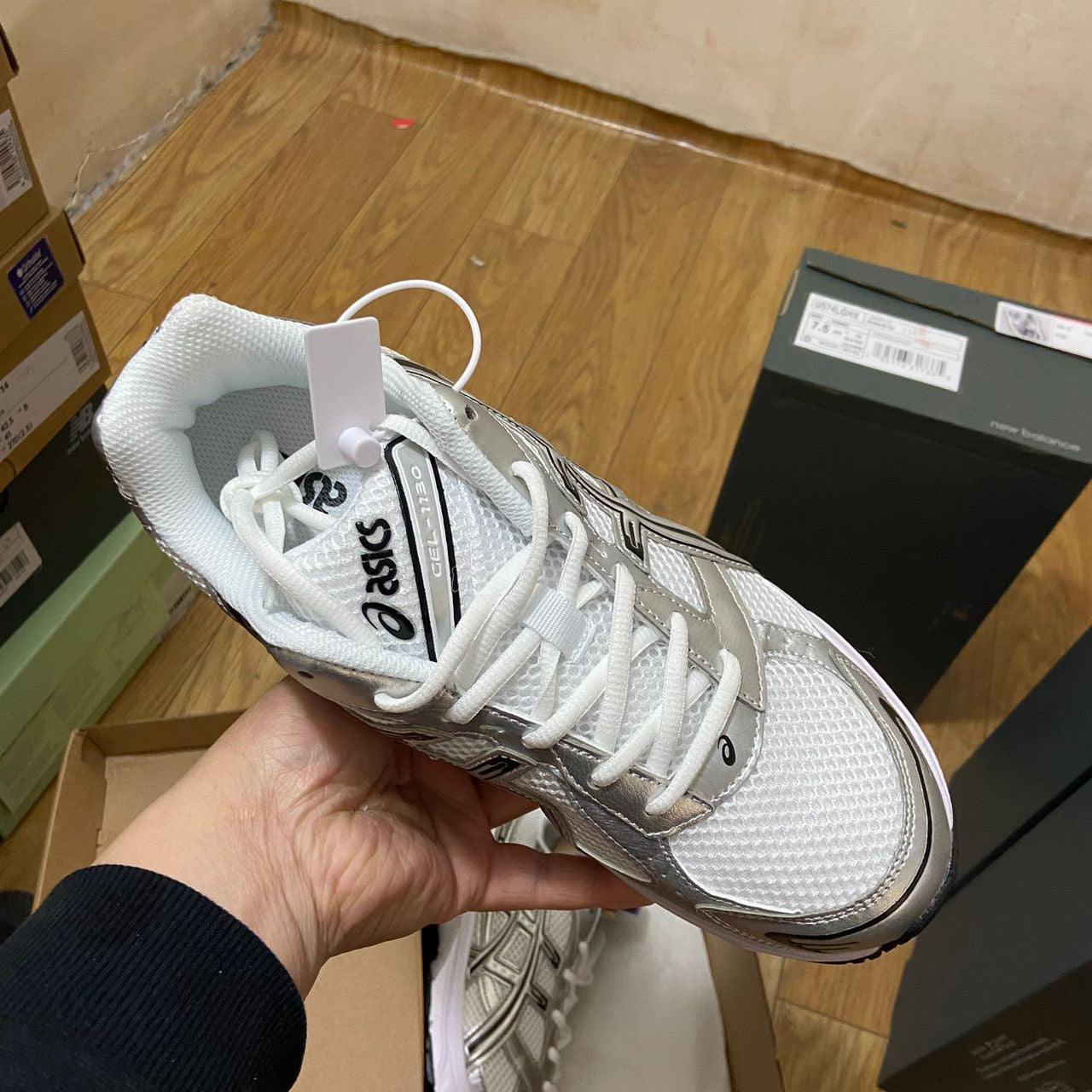ASICS Gel 1130 White Pure Silver Trainers Unisex
