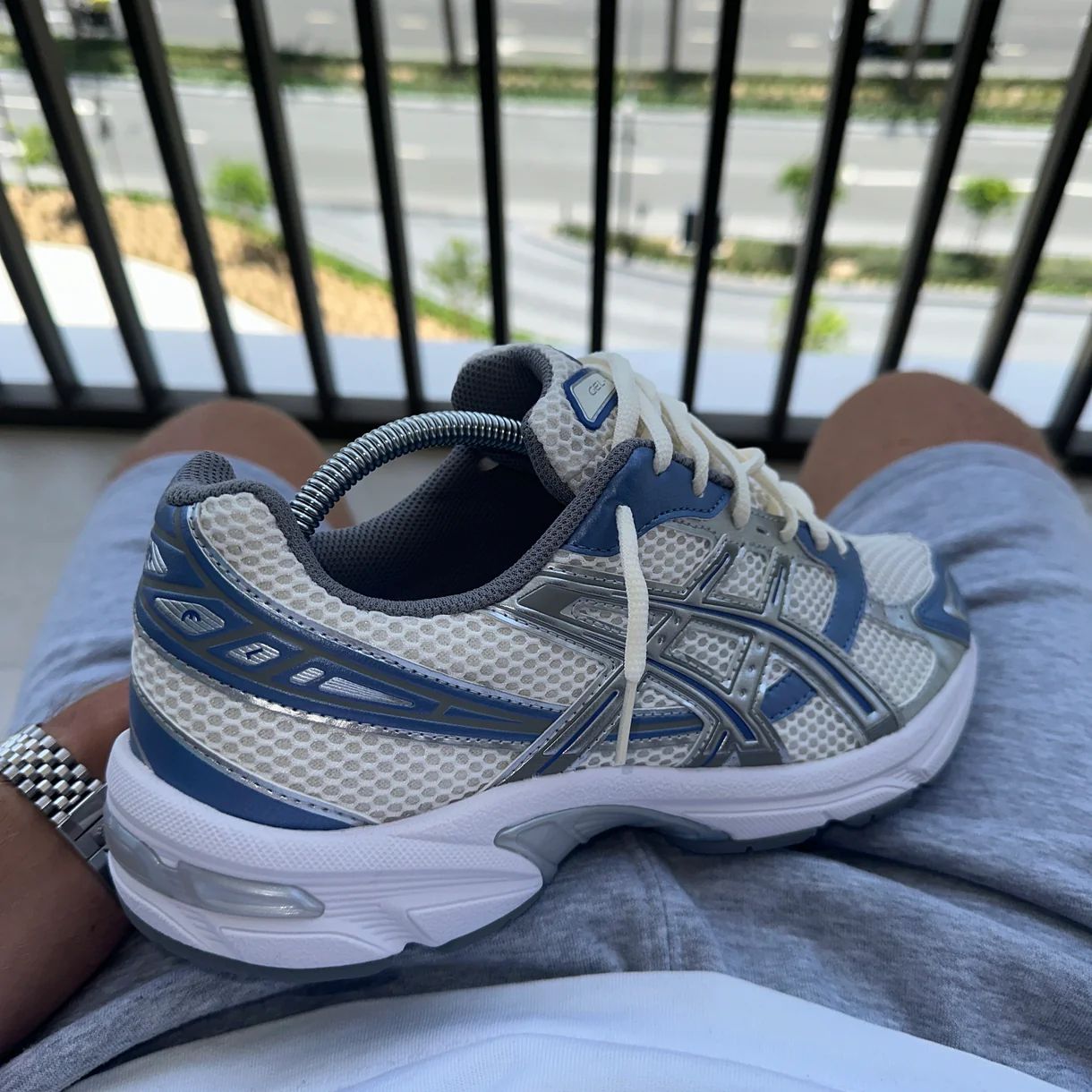 ASICS Gel 1130 Blue Cream/White Trainers