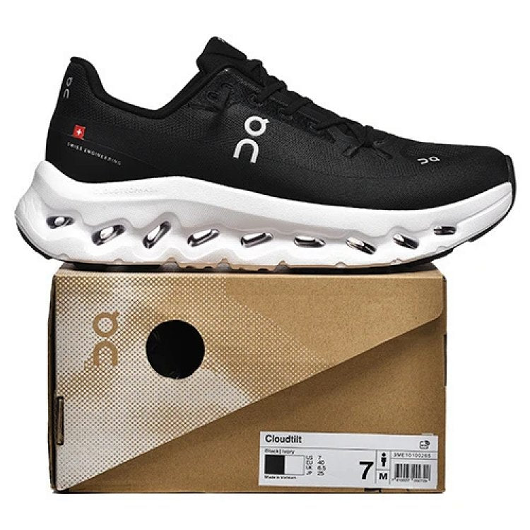 On Running Cloudtilt Black/White Trainers