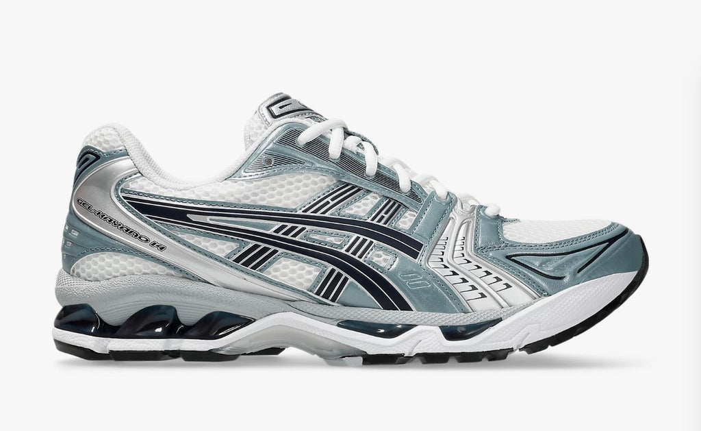 ASICS Gel Kayano 14 White/Fjord Grey Trainers Unisex