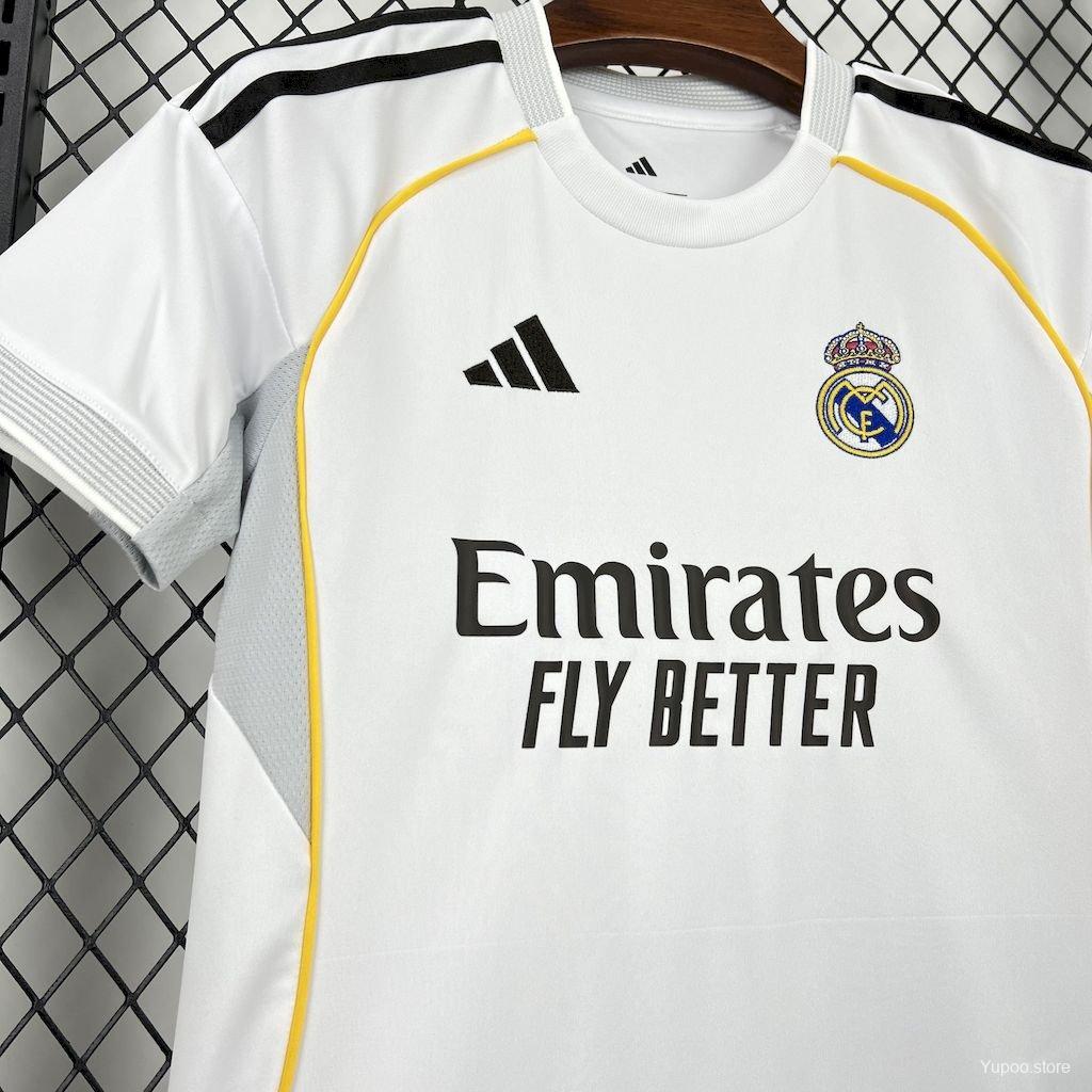 Real Madrid Home Kit 25/26 Fan Edition - Kids - Free Personalisation + Patches!