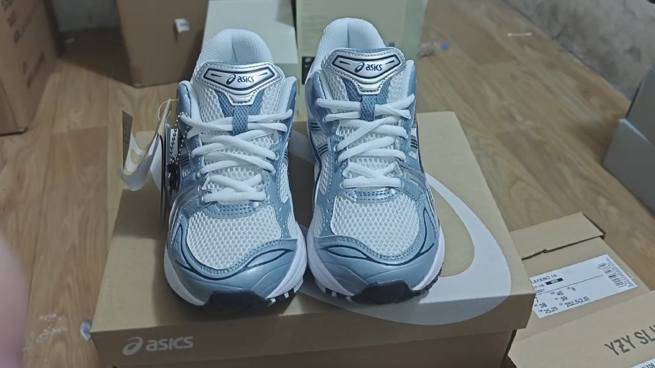 ASICS Gel Kayano 14 White/Fjord Grey Trainers Unisex
