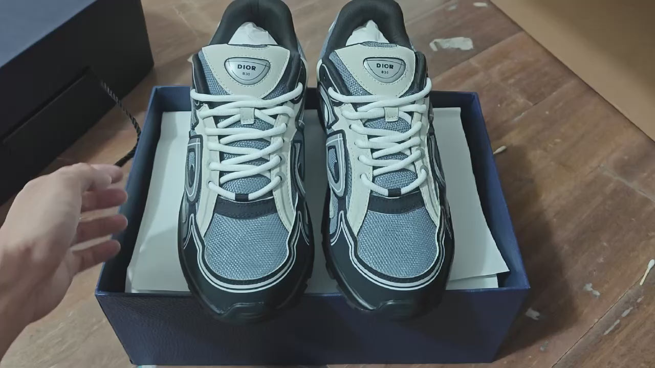 Dior B30 Mesh Blue Grey/White Trainers